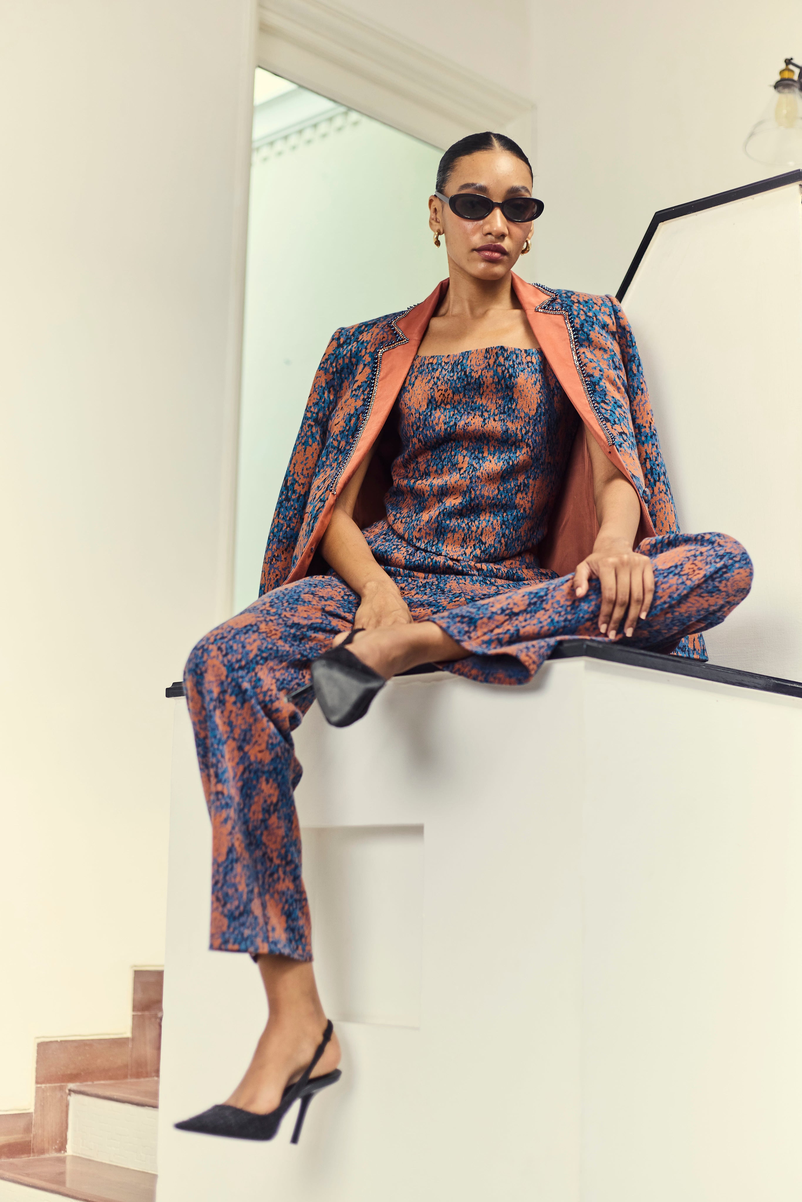 Zoila Rust Blazer